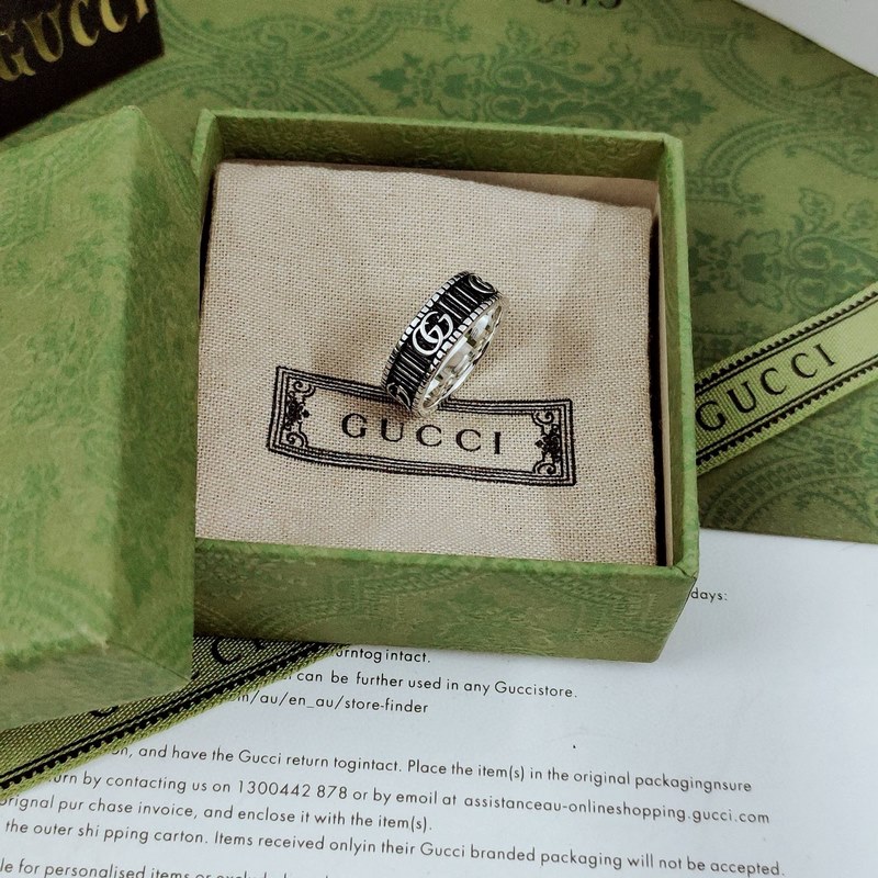 [原單對版]戒指+ 手鐲 古馳Gucci經典款齒輪戒指 手鐲
