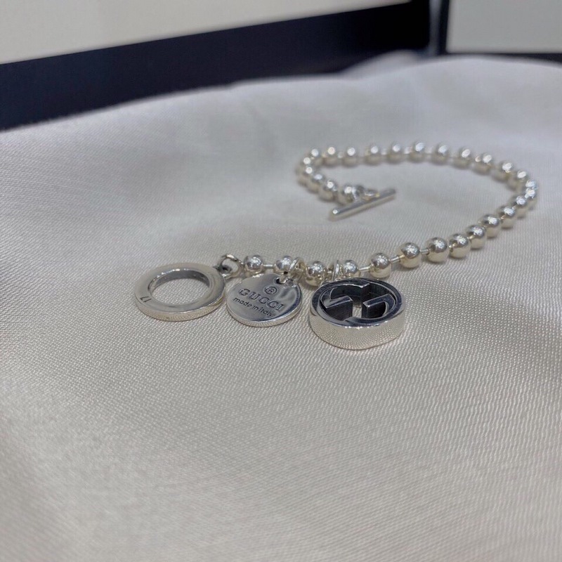 [原單對版] (配全套包裝) Gucci古馳雙G珠子情侶手鍊
