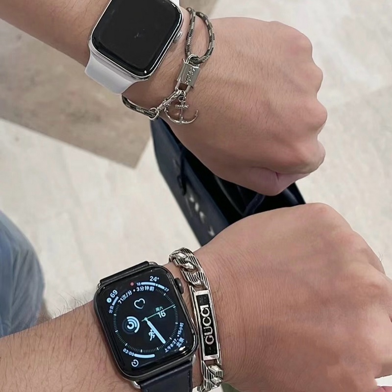 [原單對版] (配全套包裝) gucci字母黑色琺瑯手鍊、 新款刻紋鍊條搭配黑