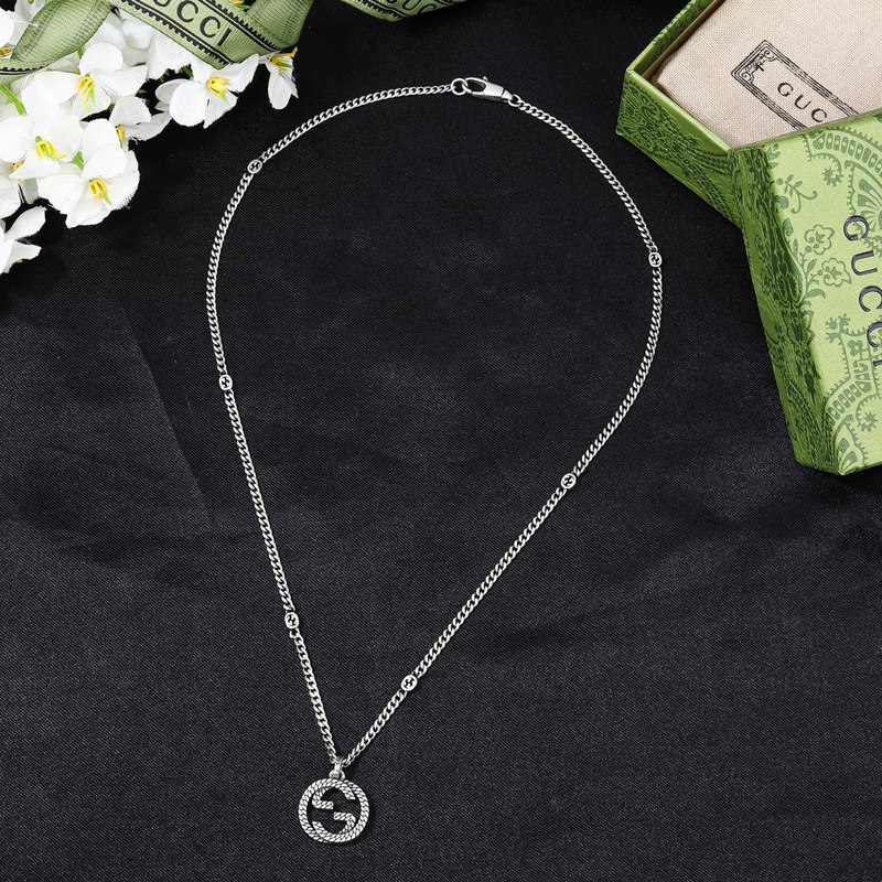 [原單對版] (配全套包裝) Gucci 古馳 項鍊最新火爆開啟 雙G 項鍊