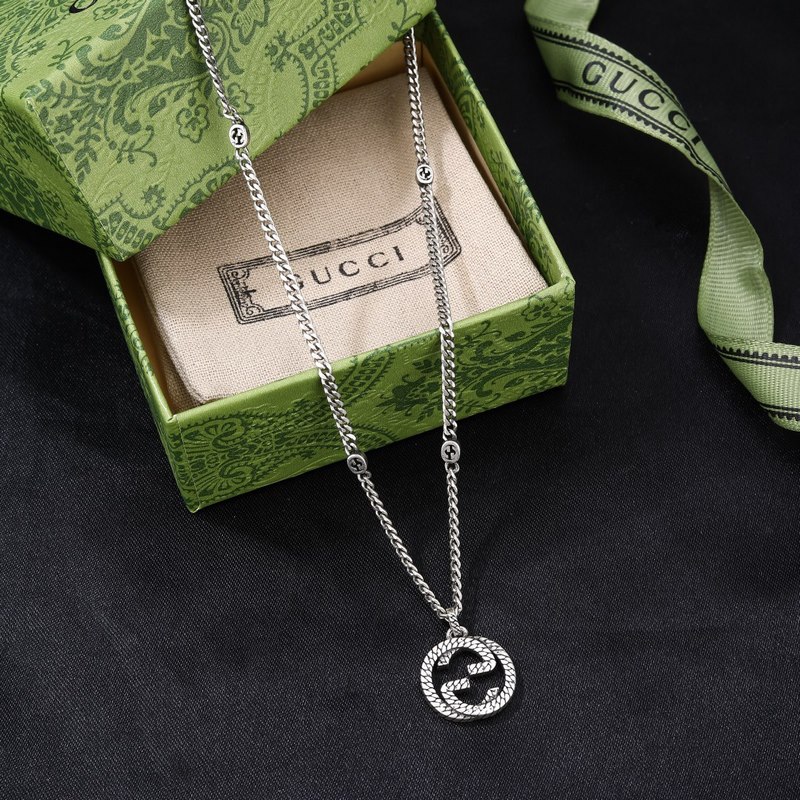 [原單對版] (配全套包裝) Gucci 古馳 項鍊最新火爆開啟 雙G 項鍊