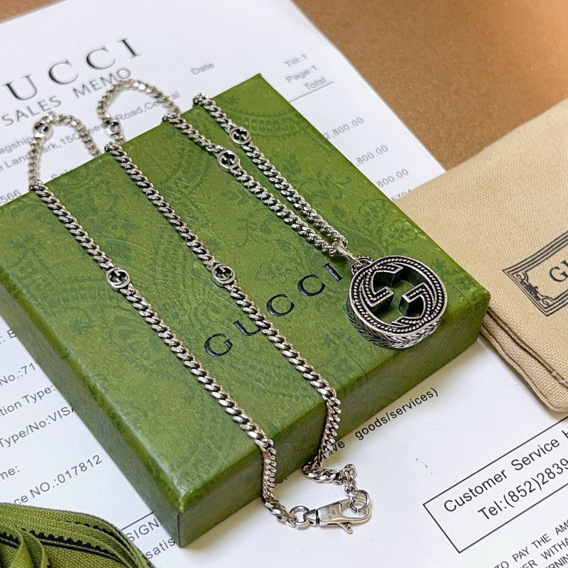[原單對版] (配全套包裝) 新品發布 巨帥 Gucci古馳項鍊最新款鍊條檔次