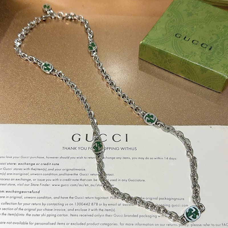 [原單對(duì)版] (配全套包裝) Gucci古馳項(xiàng)鍊最新款鍊條檔次更高明星同款經(jīng)典