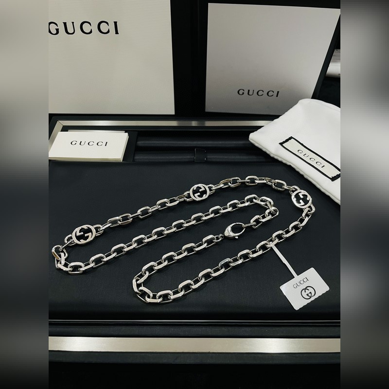 [原單對(duì)版] (配全套包裝) Gucci古馳雙G互扣式項(xiàng)鍊