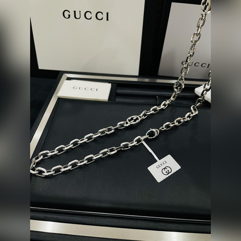 [原單對(duì)版] (配全套包裝) Gucci古馳雙G互扣式項(xiàng)鍊