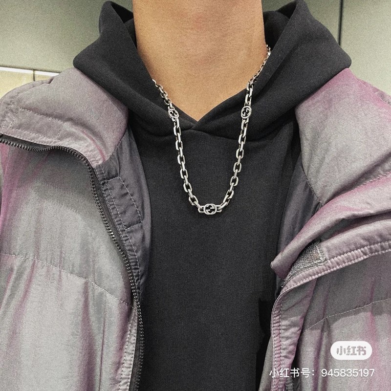 [原單對(duì)版] (配全套包裝) Gucci古馳雙G互扣式項(xiàng)鍊