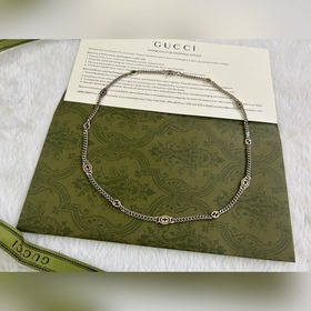 [原單對(duì)版] (配全套包裝) Gucci 古馳 雙G間項(xiàng)鍊