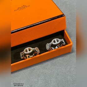 [原單對版] (配全套包裝) 愛馬仕滿鑽豬鼻子戒指。 ~明星、網紅、名媛都難以