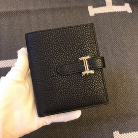 H家 H扣短夾錢包 男女通用款 原版togo皮 尺寸：10*12