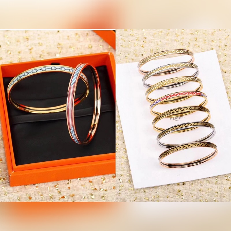 [原單對版] (配全套包裝) 新版本，愛馬仕系列： 窄版琺瑯手鐲 工廠有現貨