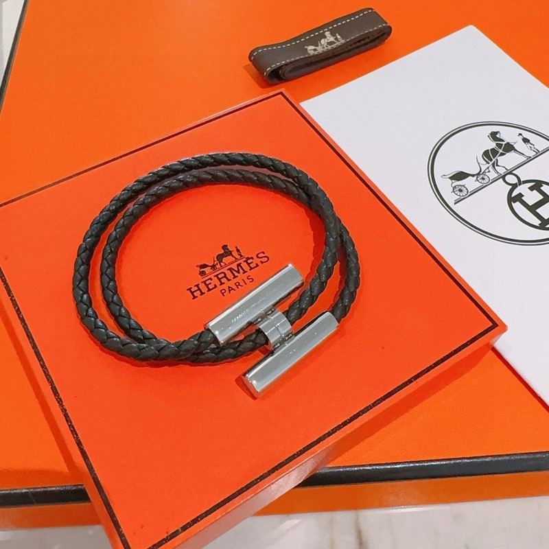 [原單對版] (配全套包裝) 新款Hermes愛馬仕手鍊編織手繩加厚版 黃金版