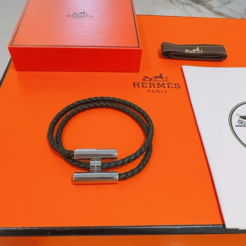 [原單對版] (配全套包裝) 新款Hermes愛馬仕手鍊編織手繩加厚版 黃金版