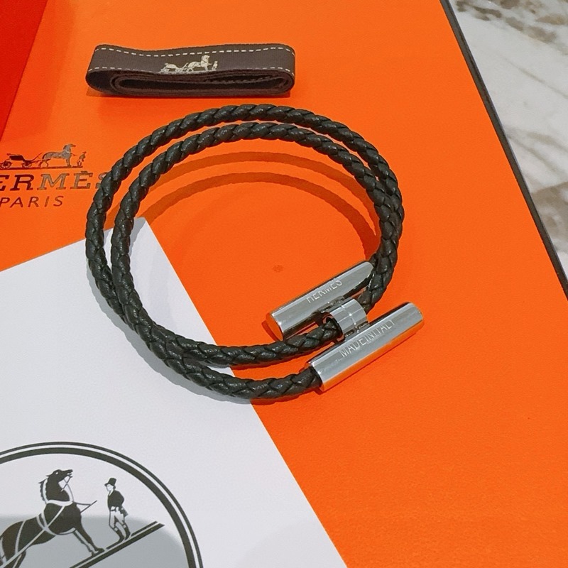 [原單對版] (配全套包裝) 新款Hermes愛馬仕手鍊編織手繩加厚版 黃金版