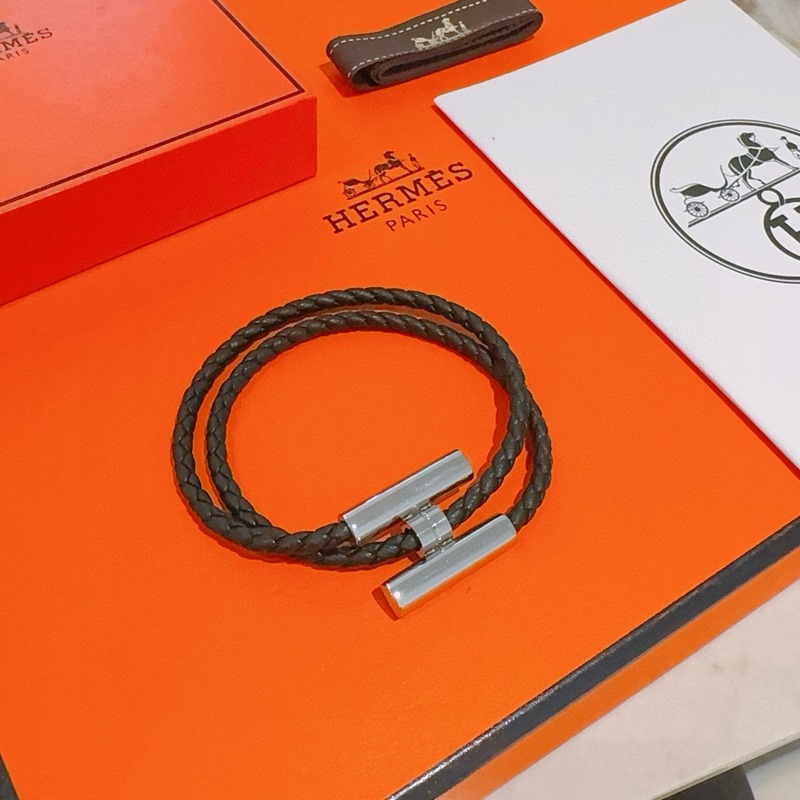 [原單對版] (配全套包裝) 新款Hermes愛馬仕手鍊編織手繩加厚版 黃金版