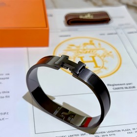 [原單對版] (配全套包裝) Hermes 愛馬仕手鐲 黑武士 原版定制 手