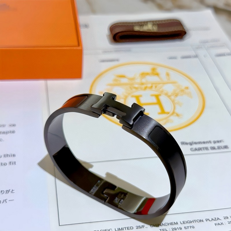 [原單對版] (配全套包裝) Hermes 愛馬仕手鐲 黑武士 原版定制 手
