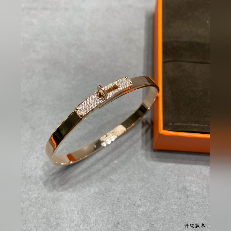 [原單對版] (配全套包裝) 愛馬仕CNC紐扣半鑽手鐲，高級精工版，衆多網紅同