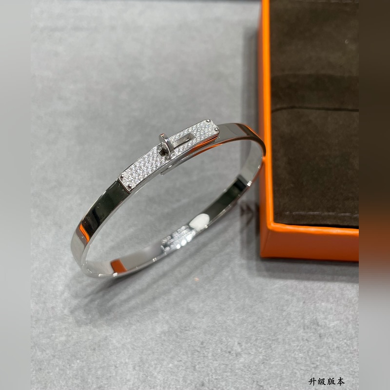 [原單對版] (配全套包裝) 愛馬仕CNC紐扣半鑽手鐲，高級精工版，衆多網紅同