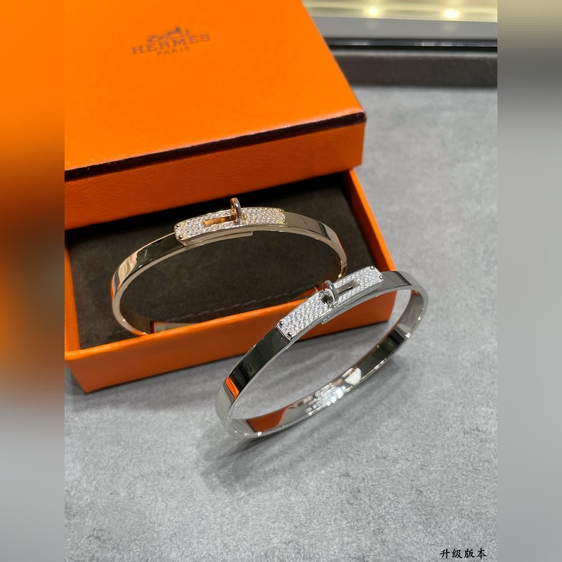 [原單對版] (配全套包裝) 愛馬仕CNC紐扣半鑽手鐲，高級精工版，衆多網紅同