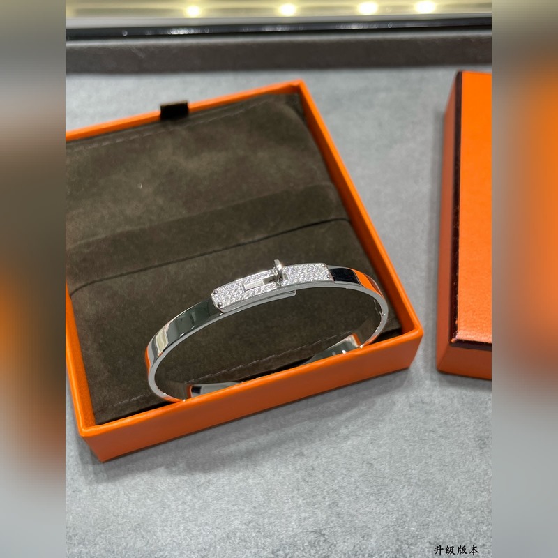 [原單對版] (配全套包裝) 愛馬仕CNC紐扣半鑽手鐲，高級精工版，衆多網紅同