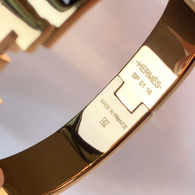 [原單對版] (配全套包裝) 代購版本 Hermes，愛馬仕H扣窄版琺瑯黃金色