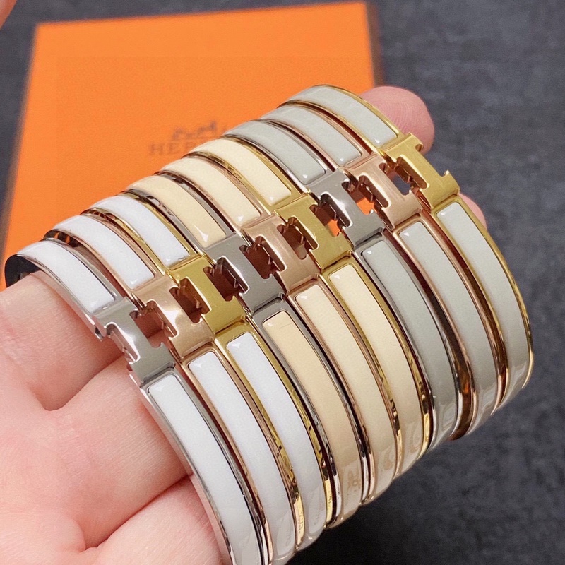 [原單對版] (配全套包裝) 爆款推薦正品級別 愛馬仕Hermes琺瑯手鐲小號