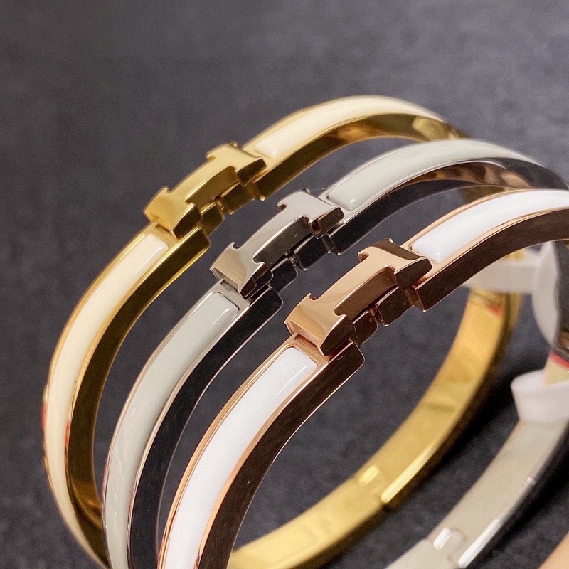 [原單對版] (配全套包裝) 爆款推薦正品級別 愛馬仕Hermes琺瑯手鐲小號