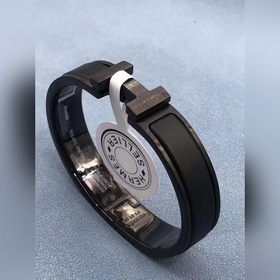 [原單對版] (配全套包裝) 全黑男士手鐲到位 新款Hermes愛馬仕男款手鐲