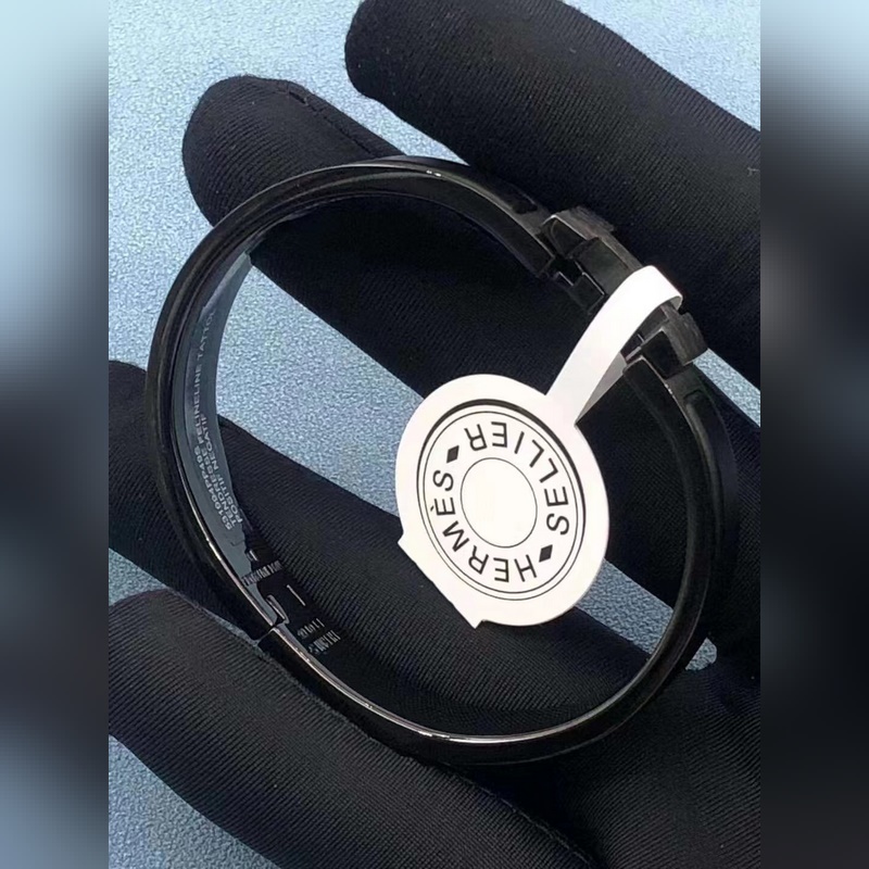 [原單對版] (配全套包裝) 全黑男士手鐲到位 新款Hermes愛馬仕男款手鐲