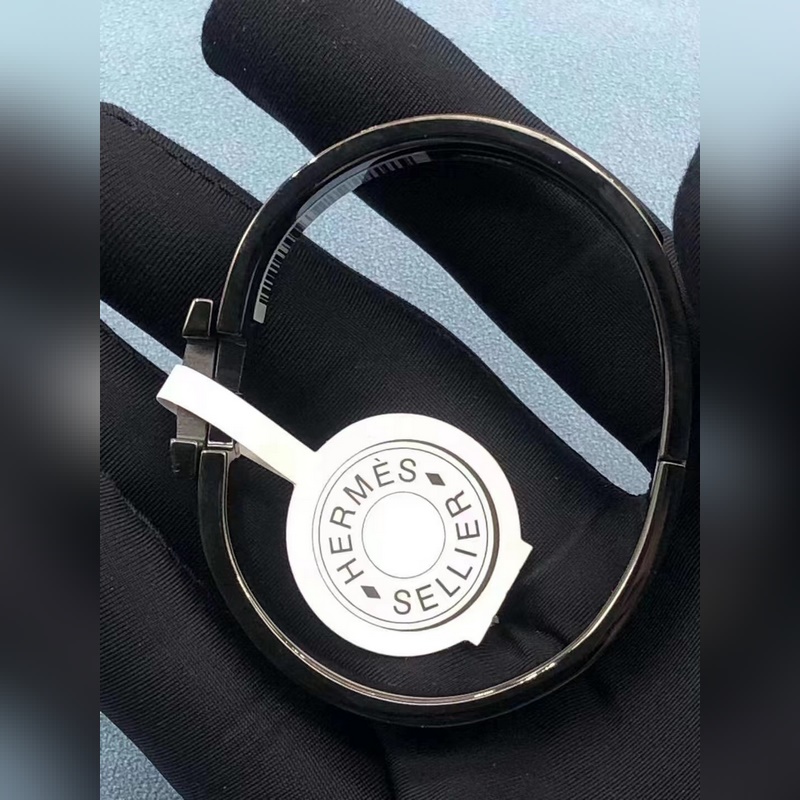 [原單對版] (配全套包裝) 全黑男士手鐲到位 新款Hermes愛馬仕男款手鐲