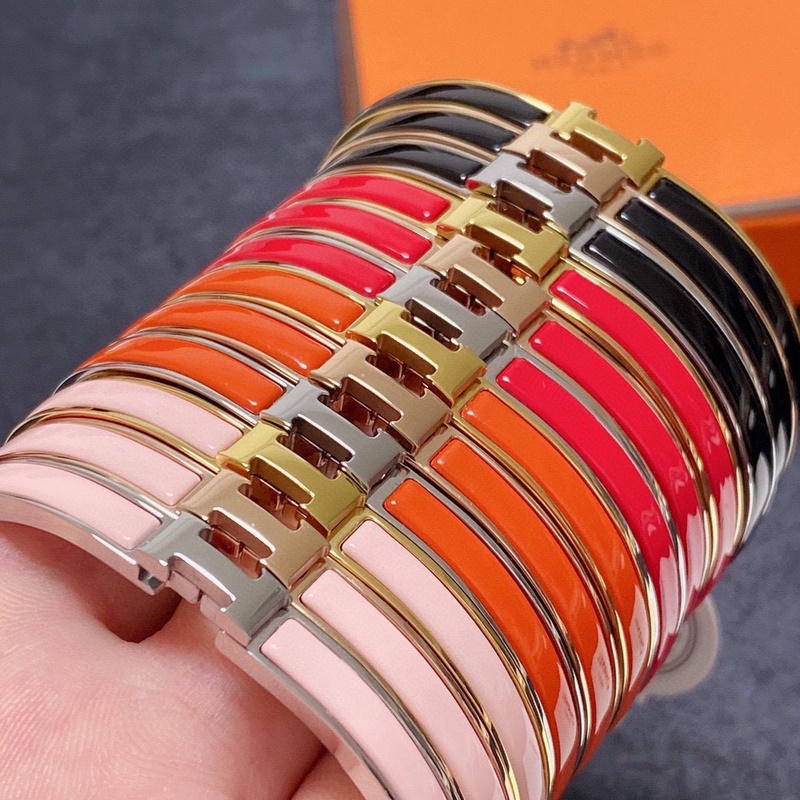 [原單對版] (配全套包裝) 愛馬仕Hermes琺瑯手鐲 寬度：6mm 小號窄