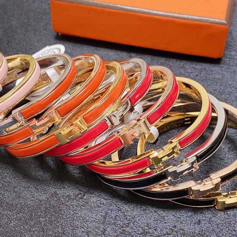 [原單對版] (配全套包裝) 愛馬仕Hermes琺瑯手鐲 寬度：6mm 小號窄