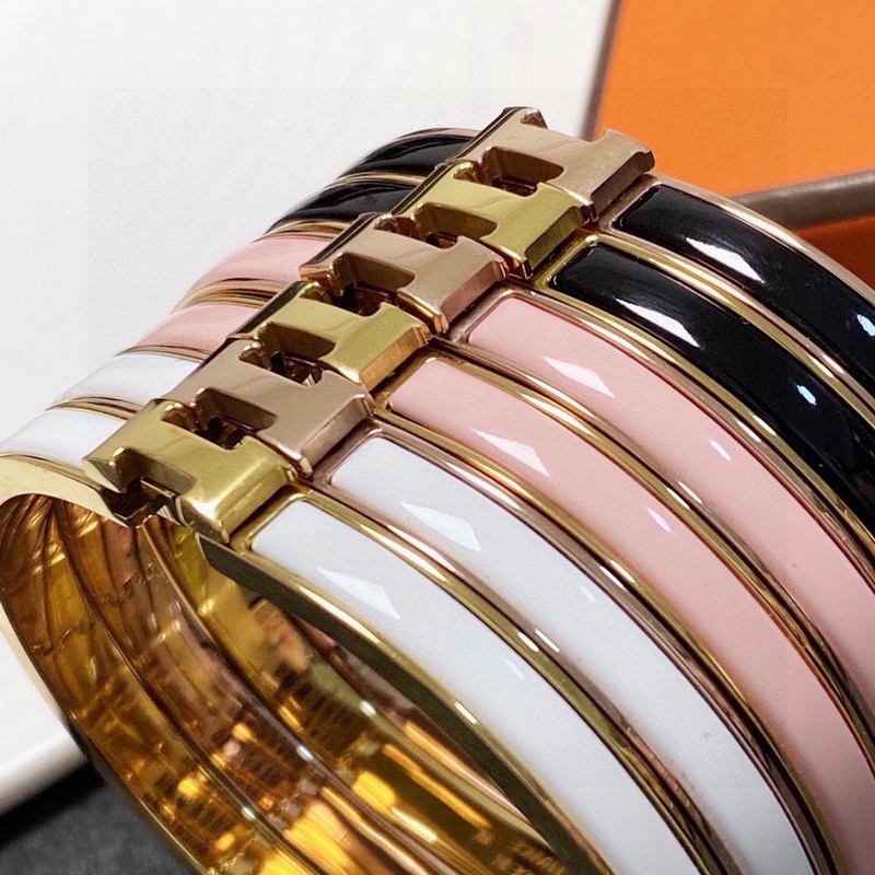 [原單對(duì)版] (配全套包裝) 爆款推薦正品級(jí)別 愛馬仕Hermes琺瑯手鐲小號(hào)