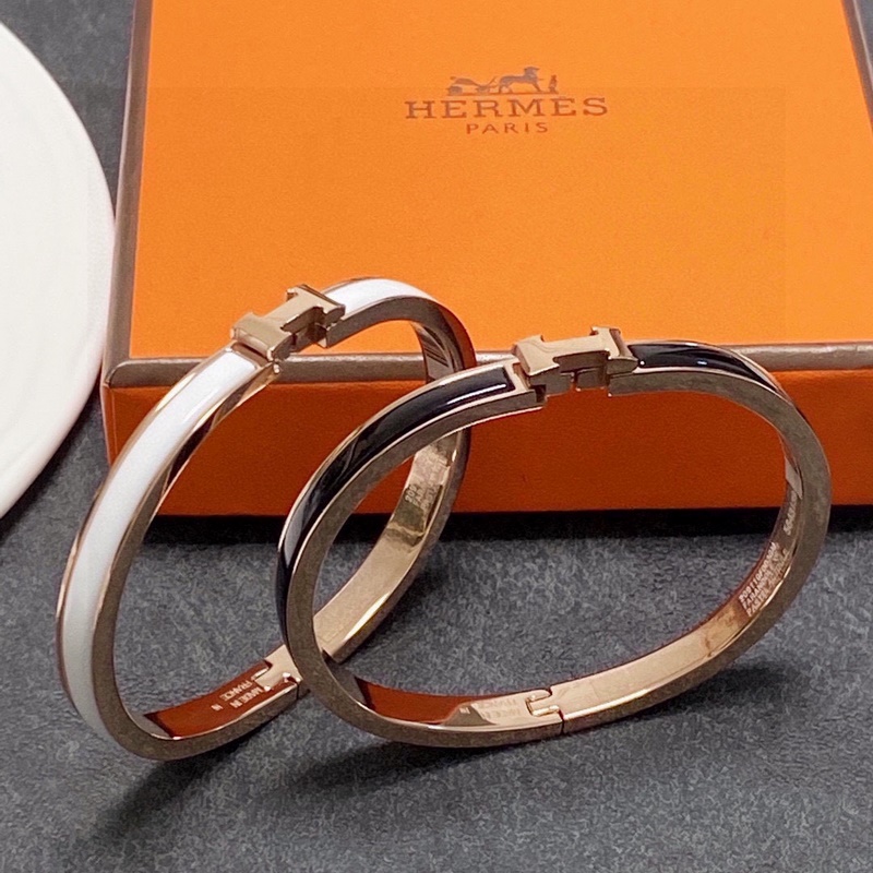 [原單對(duì)版] (配全套包裝) 爆款推薦正品級(jí)別 愛馬仕Hermes琺瑯手鐲小號(hào)