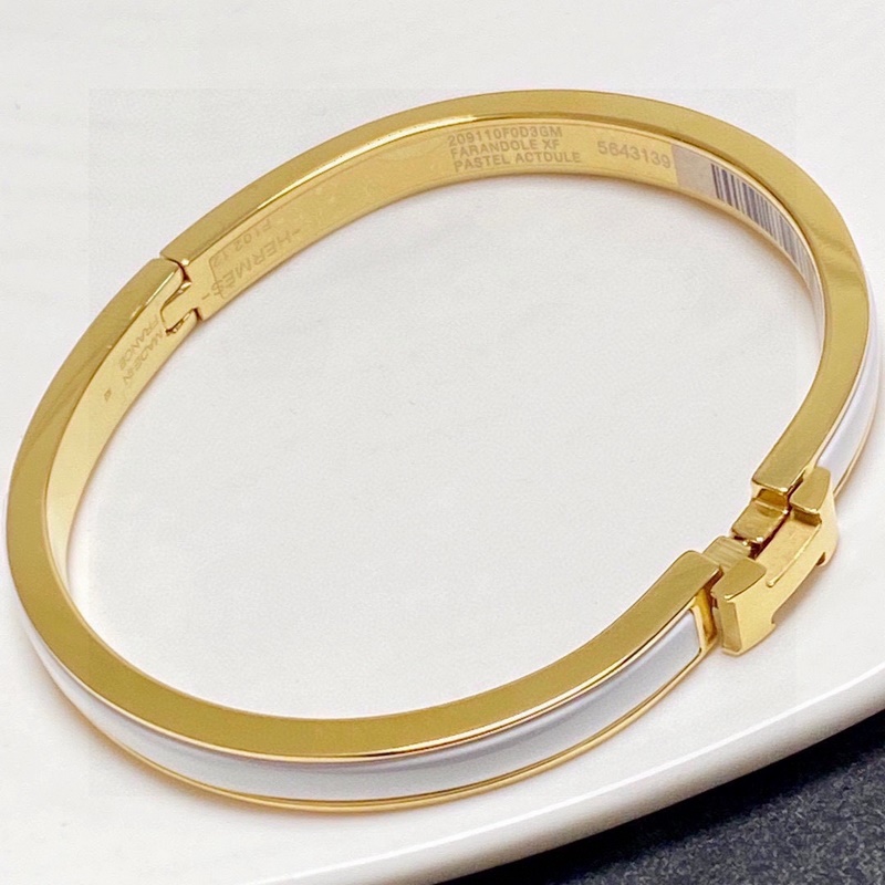 [原單對(duì)版] (配全套包裝) 爆款推薦正品級(jí)別 愛馬仕Hermes琺瑯手鐲小號(hào)