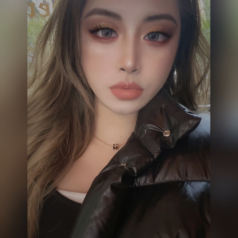 [原單對版] (配全套包裝) 愛馬仕迷你黑金配色琺瑯項鍊。