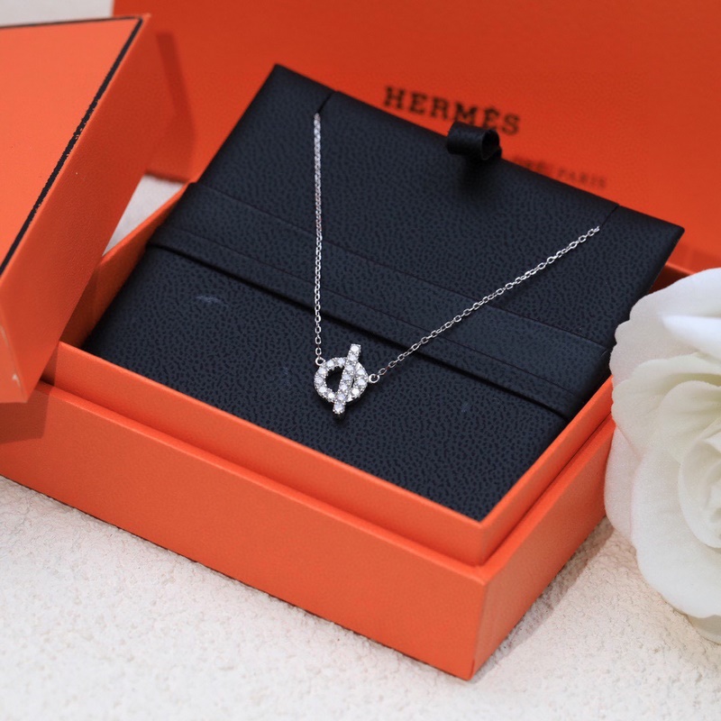 [原單對版] (配全套包裝) 愛馬仕Finesse系列豬鼻子項鍊，低奢調華，款