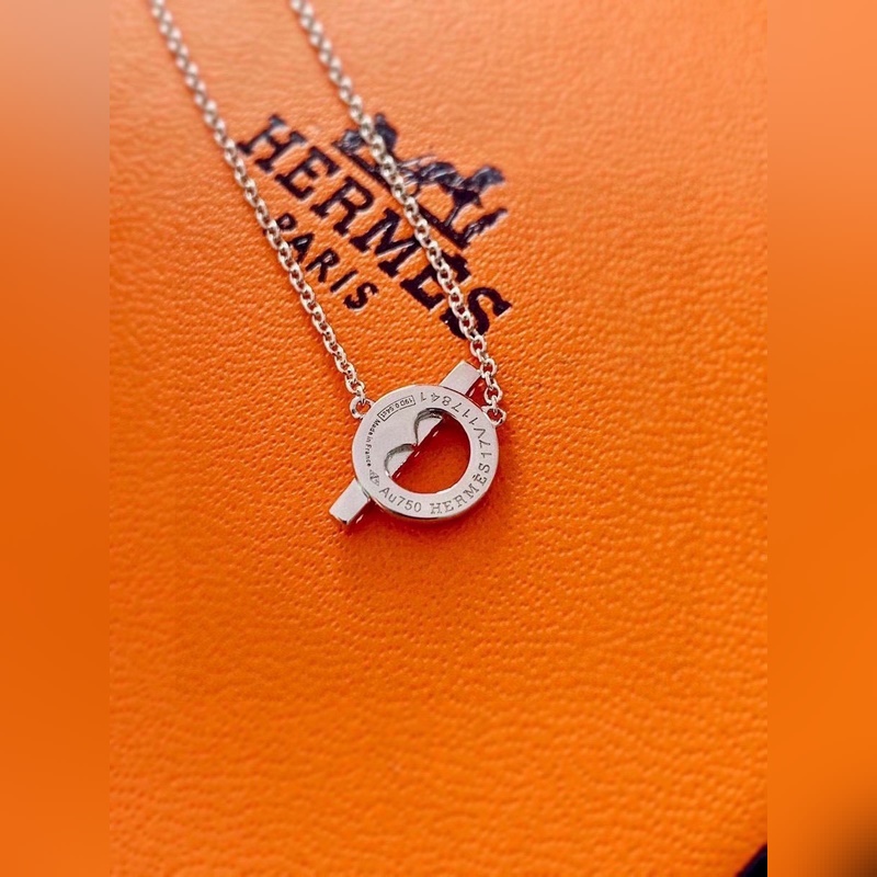 [原單對版] (配全套包裝) 愛馬仕Finesse系列豬鼻子項鍊，低奢調華，款