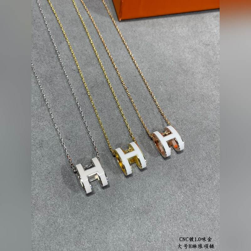 [原單對版] (配全套包裝) 愛馬仕大號H琳瑯項鍊 最新詮釋H琺瑯，超級工藝