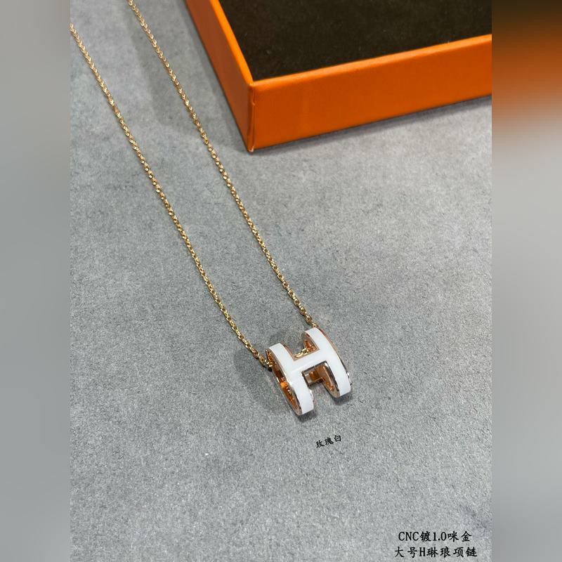 [原單對版] (配全套包裝) 愛馬仕大號H琳瑯項鍊 最新詮釋H琺瑯，超級工藝
