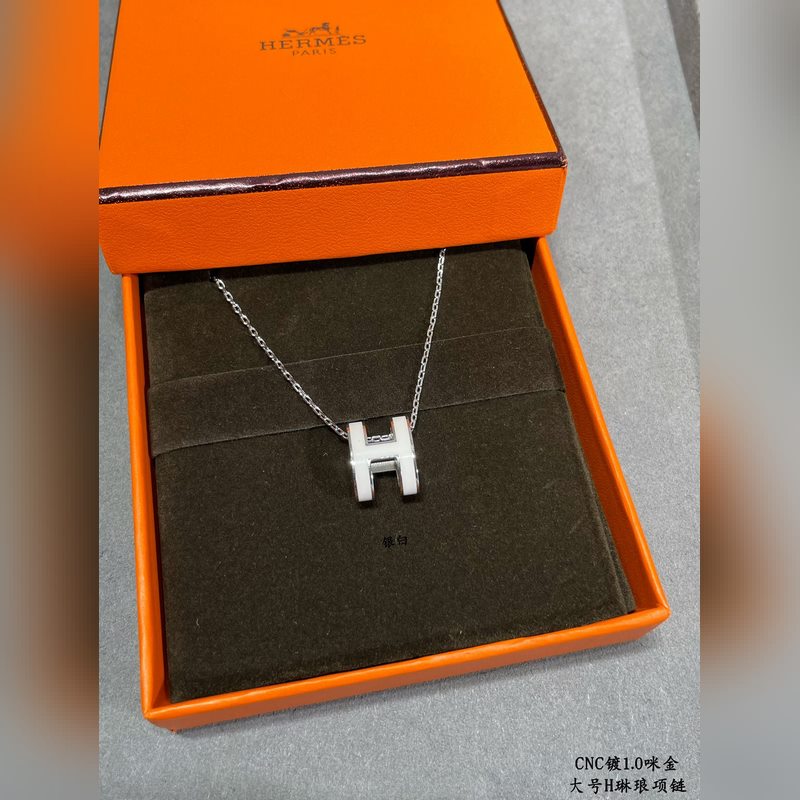 [原單對版] (配全套包裝) 愛馬仕大號H琳瑯項鍊 最新詮釋H琺瑯，超級工藝
