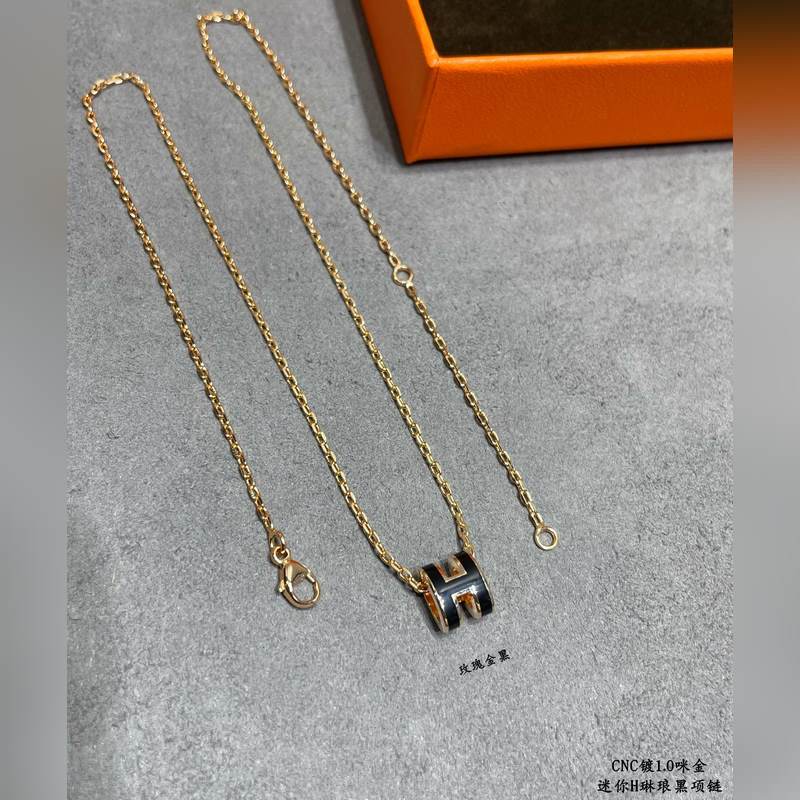 [原單對版] (配全套包裝) 愛馬仕迷你H琳瑯項鍊