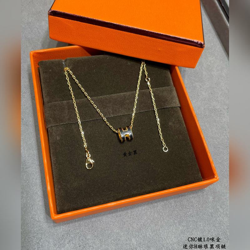 [原單對版] (配全套包裝) 愛馬仕迷你H琳瑯項鍊