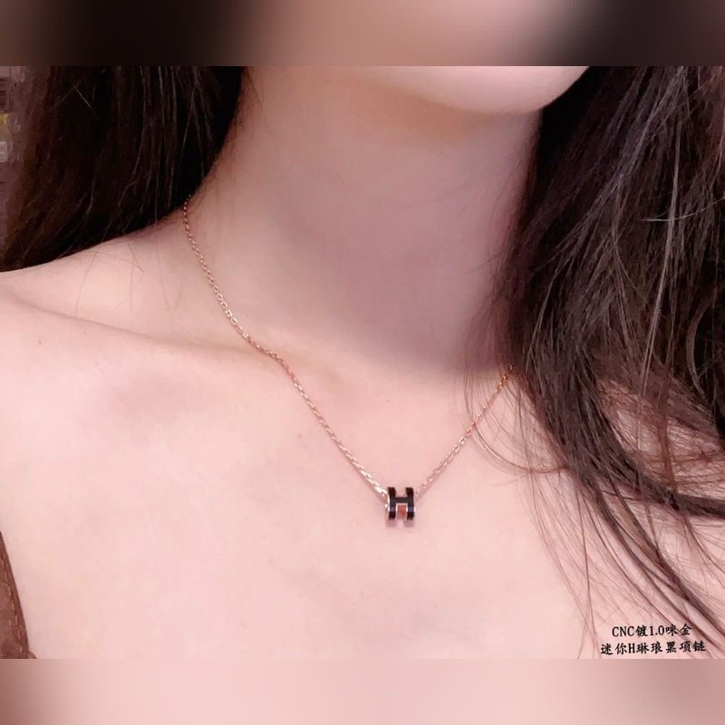 [原單對版] (配全套包裝) 愛馬仕迷你H琳瑯項鍊