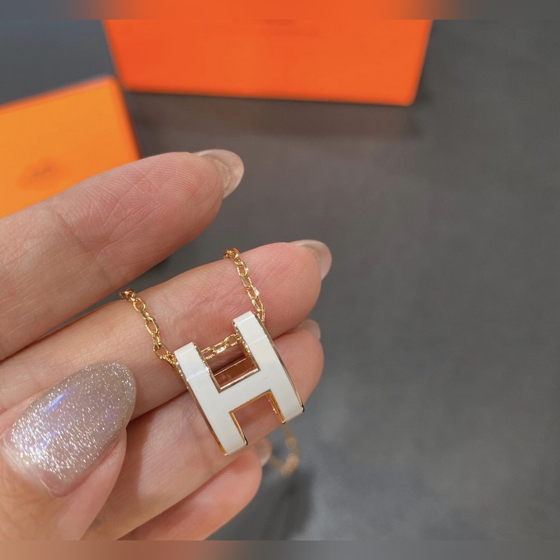 [原單對版] (配全套包裝) 愛馬仕經典大號白色H項鍊