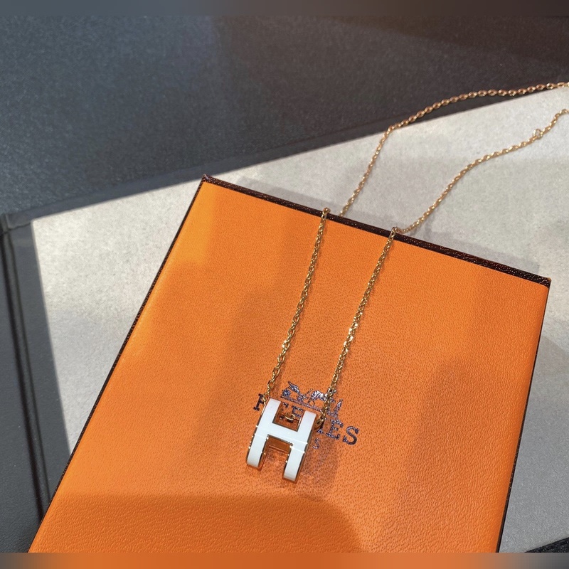 [原單對版] (配全套包裝) 愛馬仕經典大號白色H項鍊