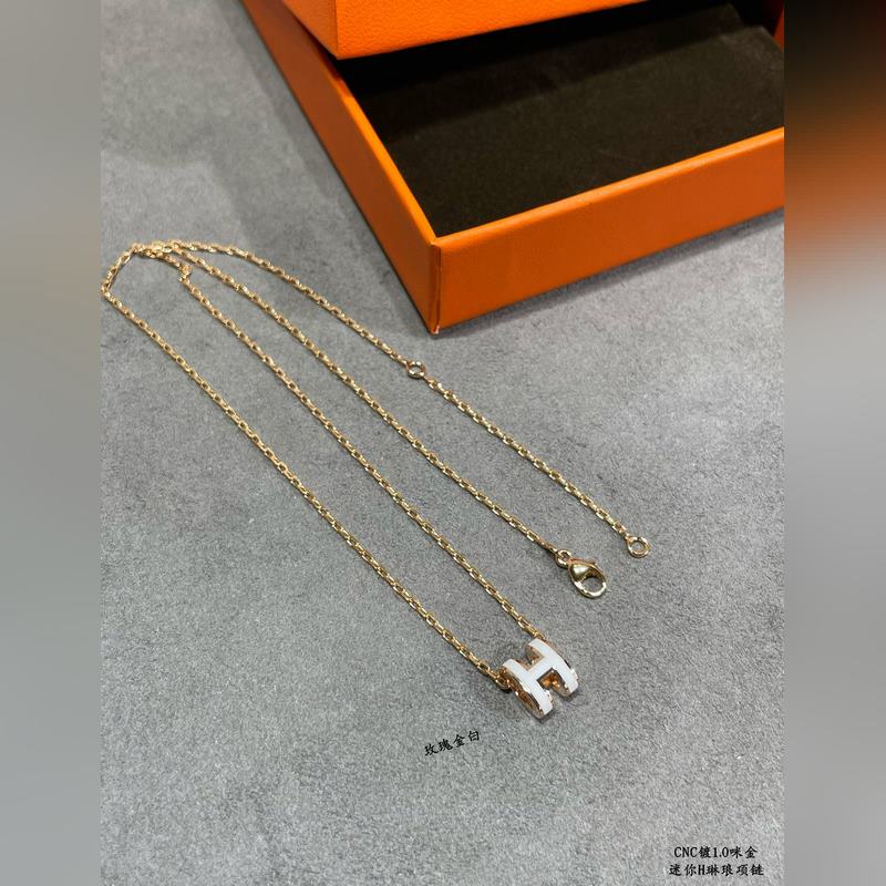 [原單對版] (配全套包裝) 愛馬仕迷你H琳瑯項(xiàng)鍊 最新詮釋H琺瑯，超級工藝