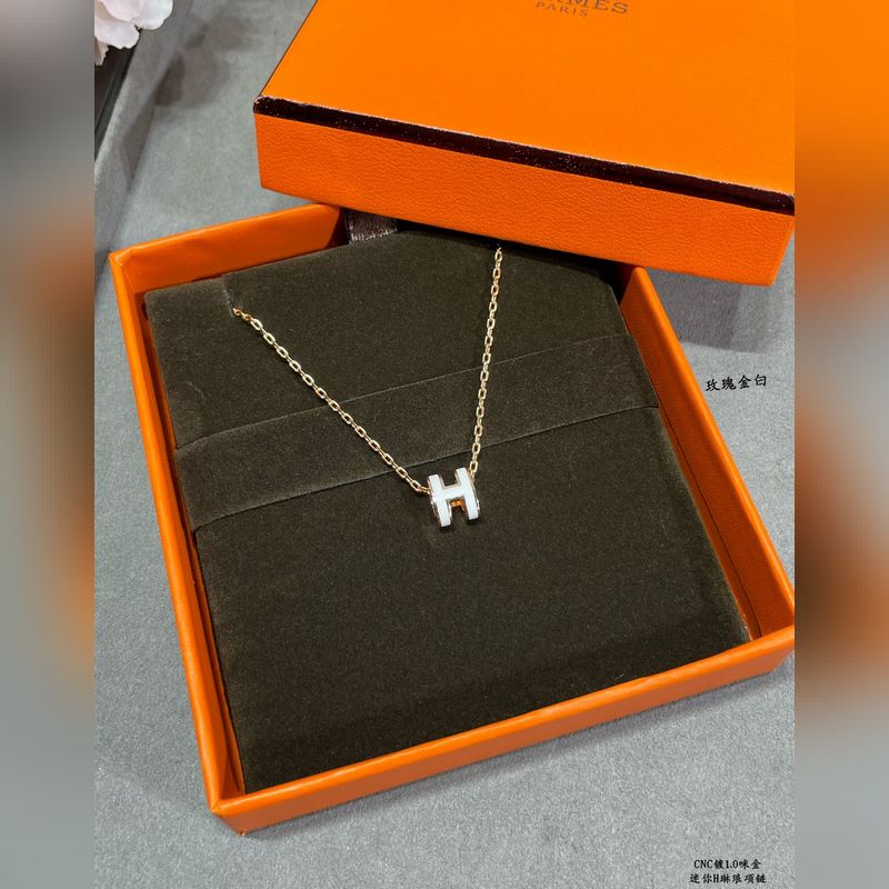 [原單對版] (配全套包裝) 愛馬仕迷你H琳瑯項(xiàng)鍊 最新詮釋H琺瑯，超級工藝