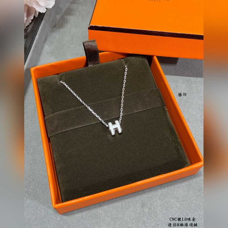 [原單對版] (配全套包裝) 愛馬仕迷你H琳瑯項(xiàng)鍊 最新詮釋H琺瑯，超級工藝