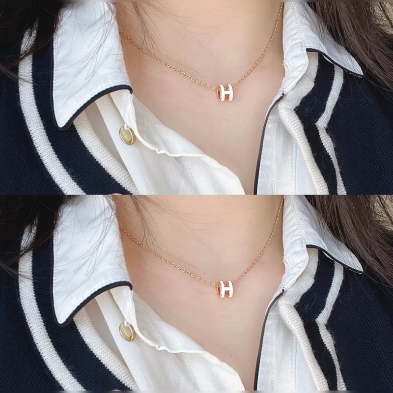 [原單對版] (配全套包裝) 愛馬仕迷你H琳瑯項(xiàng)鍊 最新詮釋H琺瑯，超級工藝